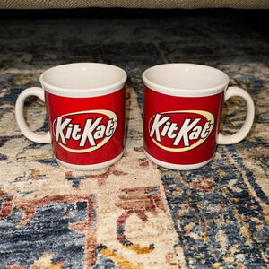 Kit Kat Hershey’s Nestle Chocolate Candy Mugs/Cups Set of 2 by Galerie